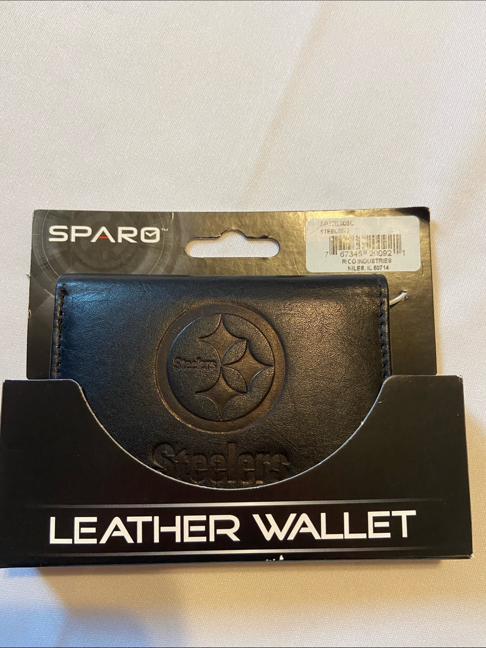 Pittsburgh Steelers NFL Rmbossed, Black Leather  Men’s Wallet Trifold